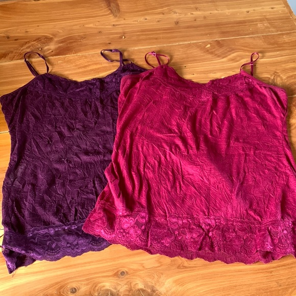 Maurices Tops - Two Maurice’s camisoles with lace edges size large